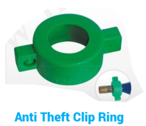 Anti-theft clip for water meter, a protective device designed to prevent tampering or unauthorized removal, ensuring the security and integrity of the water meter installation.